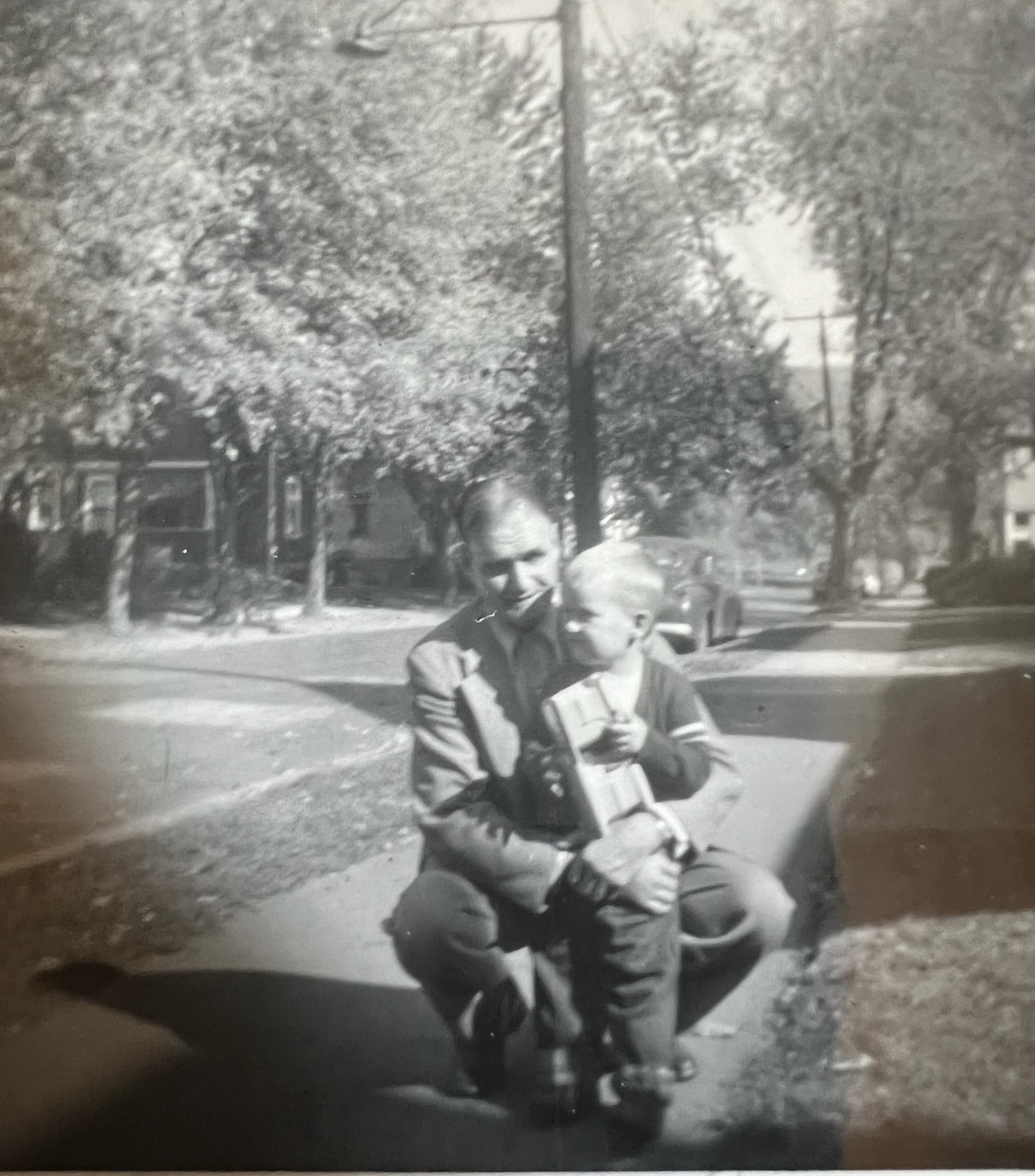 Lloyd Burdett and grandson Lee Flemming